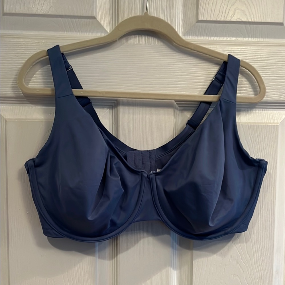 Cacique Blue Supportive Bra with Unlined Full Coverage Cups